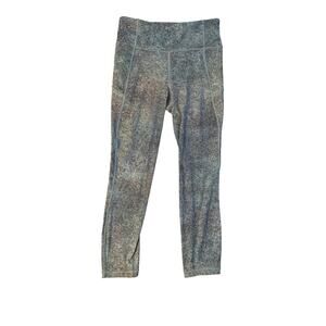 Women 6 Lululemon Final Lap Crop 23" Summer Haze Multi Nulux Leggings Crop Pants